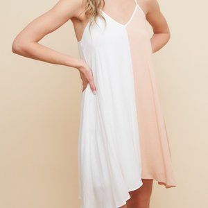 Pura Color Block Dress - Pink